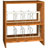 42" Picture Book Shelving Base - 37"W x 23-7/8"D x 40-7/8"H Oiled Cherry