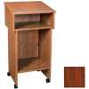 Two Section Stand Up Podium / Lectern - 24"W x 19-3 / 4"D x 43-1 / 2"H Mahogany