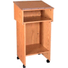 Two Section Stand Up Podium / Lectern - 24"W x 19-3 / 4"D x 43-1 / 2"H Natural Oak