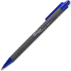 Integra™ Ballpoint Retractable Pen, Rubberized Barrel, Medium, Blue Ink, Dozen