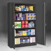 Tennsco Jumbo All-Welded Storage Cabinet, Assembled, 48"Wx24"Dx78"H, Black