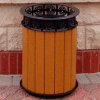 Jamestown Receptacle, Recycled Plastic, 20 Gal., Cedar
