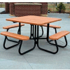 Frog Furnishings Recycled Plastic 4 ft. Square Picnic Table, Cedar