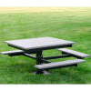 Frog Furnishings Recycled Plastic 4 ft. T-Table, ADA, Gray