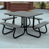 Frog Furnishings Recycled Plastic 4 ft. Square Picnic Table, Gray