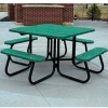 Frog Furnishings Recycled Plastic 4 ft. Square Picnic Table, Green