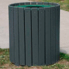 Standard Round Receptacle, Recycled Plastic, 55 Gal., Gray