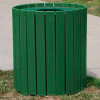 Standard Round Receptacle, Recycled Plastic, 55 Gal., Green