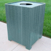Standard Square Receptacle, Recycled Plastic, 55 Gal., Gray