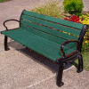 Frog Furnishings Recycled Plastic 5 ft. Heritage Bench, Green Bench/Black Frame