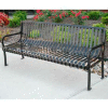 Aspen Bench, Steel, 6 ft, Black