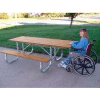 Frog Furnishings Recycled Plastic 6 ft. Galvanized Frame Picnic Table, ADA, Cedar