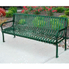 Aspen Bench, Steel, 6 ft, Green