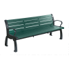 Frog Furnishings Recycled Plastic 6 ft. Heritage Bench, Green Bench/Black Frame