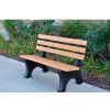 Frog Furnishings Recycled Plastic 6 ft. Comfort Park Avenue Bench, Green Bench/Black Frame