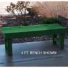Frog Furnishings Recycled Plastic 6 ft. Garden Bench, Green Bench/Green Frame