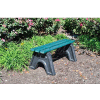 Frog Furnishings Recycled Plastic 6 ft. Sport Bench, Green Bench/Black Frame