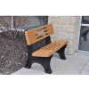Frog Furnishings Recycled Plastic 8 ft. Ariel Bench, Cedar Bench/Black Frame