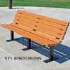 Frog Furnishings Recycled Plastic 8 ft. Contour Bench, Cedar Bench/Black Frame