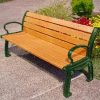Frog Furnishings Recycled Plastic 8 ft. Heritage Bench, Cedar Bench/Green Frame