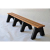 Frog Furnishings Recycled Plastic 8 ft. Sport Bench, Cedar Bench/Black Frame
