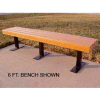 Frog Furnishings Recycled Plastic 8 ft. Trailside Bench, Cedar Bench/Black Frame