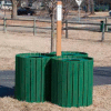 Recycling Center - Resinwood Slats Green 96 Gallon