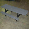 Frog Furnishings Recycled Plastic 6 ft. A-Frame Table, ADA, Gray