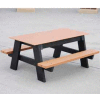Frog Furnishings Recycled Plastic 4 ft. Kids Picnic Table, Cedar
