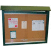Frog Furnishings Small Message Center, Recycled Plastic, One Side, No Posts, Green, 26"W x 20"H
