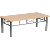 Flash Furniture Natural Laminate Coffee Table - Silver Steel Frame