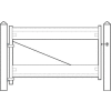 Adjust-A-Gate II AG22006 Ranch Style Fence Gate Frame 2 Rail Kit 72"W x 28"H, White