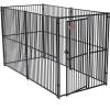 Lucky Dog European Style Modular Dog Kennel 72"H x 60"W x 120"L, Black