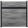 Estate 6'W x 6'H Oxford Grey Aluminum/Composite Horizontal Fence - Starter Section-SURFACE MOUNT