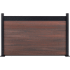 Estate 6'W x 4'H Black Rose Aluminum/Composite Horizontal Fence - Starter Section-SURFACE MOUNT