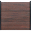 Full Composite 6'W x 4'H Black Rose Aluminum/Composite Horizontal Fence Starter Section- IN GROUND