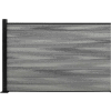 Full Composite 6'Wx4'H Oxford Grey Aluminum/Composite Horizontal Fence Starter Section - SURFACE MT