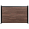Full Composite 6'W x 4'H King Cedar Aluminum/Composite Horizontal Fence-Starter Section-SURFACE MT