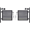Full Composite 10'Wx4'H Oxford Gy Aluminum/Composite Adj Fence Double Gate Kit- IN GROUND ONLY
