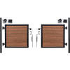 Full Composite 10'Wx4'H King Cedar Aluminum/Composite Adj Fence Double Gate Kit- IN GROUND ONLY