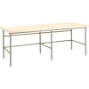 John Boos Bakery Production Table Frame - NSF Galvanized Legs & Bin Stop Stringer 120"W x 30"D