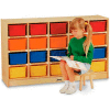 Jonti-Craft® 20 Tray Mobile Cubbie Without Trays, 48"W x 15"D x 29-1/2"H, Birch Plywood