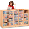 Jonti-Craft® 20 Tray Mobile Cubbie Without Trays, 48"W x 15"D x 29-1/2"H, Maple Laminate