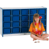 Jonti-Craft® 20 Tray Mobile Cubbie w/o Trays,48"W x 15"D x 29-1/2"H, Gray Laminate, Black Edge