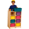 Jonti-Craft® 8 Tray Mobile Cubbie Without Trays, 20"W x 15"D x 29-1/2"H, Birch Plywood