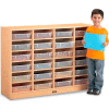 Jonti-Craft® 24 Tray Mobile Cubbie Without Paper-Trays, 48"W x 15"D x 35-1/2"H, Maple Laminate