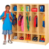 Jonti-Craft® THRIFTYKYDZ® Kid Coat Locker, 5 Wide, 48"W x 15"D x 50-1/2"H, Birch Plywood