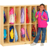 Jonti-Craft® Twin Trim Kid Lockers, 8 Wide, 60"W x 15"D x 50-1/2"H, Birch Plywood