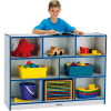 Jonti-Craft® Super-Sized Mobile Single, 48"W x 15"D x 35-1/2"H, Gray Laminate, Black Edge