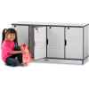 Jonti-Craft® Lockable Lockers, Single Stack, 48-1/2"Wx15"Dx23-1/2"H, Gray Laminate, Black Edge